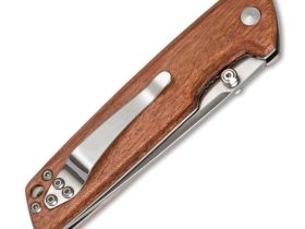 Складной нож Magnum Slim Brother Wood - Boker 01MB723, сталь 440A Satin, рукоять дерево, коричневый