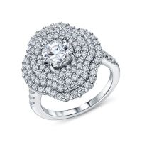 Серебряное кольцо с фианитами