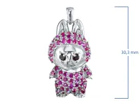 Подвеска из серебра с гранатами и рубинами э0699пд10250366