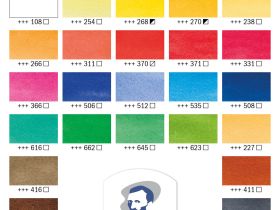 Набор акварели Talens "Van Gogh" 24 цвета в кюветах, в деревянной коробке