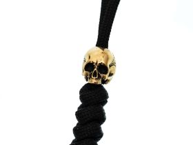 Темляк с бусиной "Череп малый", бронза