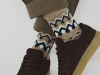 Носки с узором, Бежевый