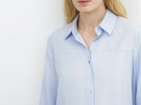 Блузка из лиоцелла, Голубой