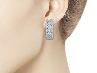 Серьги из белого золота с бриллиантами э0901сг11210918