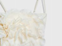 Топ с декором в виде цветка, Бежевый