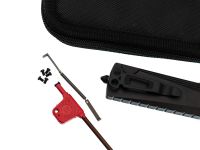 Фронтальный автоматический нож Daggerr Кощей All Black, сталь D2, рукоять алюминий