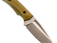 Нож Pocket Wolf Мини Тактик с долом, сталь AUS10Co, рукоять микарта, желтый