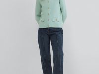 Джинсы клёш с высокой посадкой, Синий