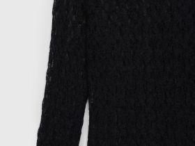 Лонгслив из кружева, Черный