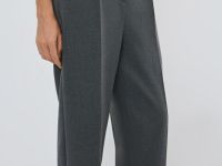 Брюки с ремнём и стрелками, Серый