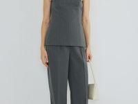 Прямые брюки со стрелками, Серый