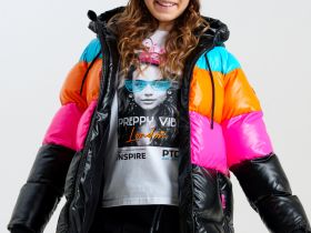 Куртка текстильная с полиуретановым покрытием для девочек