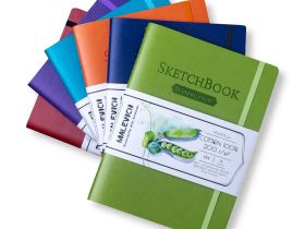 Скетчбук для акварели Малевичъ 14,5х19,5 18 л 200 г, 100% хлопок, красный