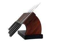 Подставка для ножей магнитная Woodinhome KS015SWN-ST, орех/мрамор