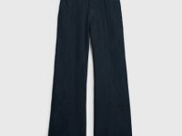 Джинсы клёш с высокой посадкой, Синий