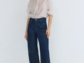 Блузка из лиоцелла в полоску, Белый