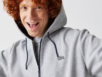 Мужская толстовка Lacoste на молнии с капюшоном
