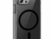 Чехол-накладка Wiwu Magsafe Charge для Apple iPhone 14 Pro Max пластиковый с подставкой (прозрачно-черный)