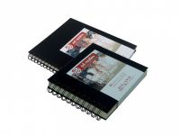 Блокнот для зарисовок на спирали Art Creation 15х15 см 80 л 110 г, твердая обложка, черный