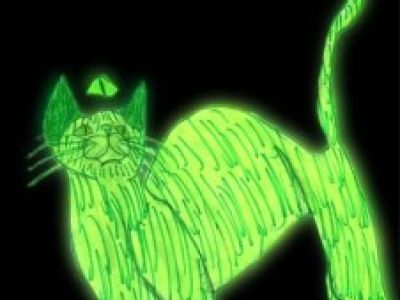 Зелёная кошка