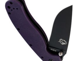 Складной нож Steelclaw Крыса Black сталь AUS-8, рукоять фиолетовый G10