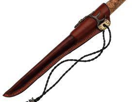 Нож Финка Том, сталь M390, рукоять карельская береза