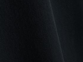 Вязаное платье в рубчик с горловиной-стойкой, Черный