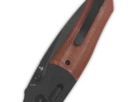 Складной нож QSP Vault, сталь 14C28N, рукоять микарта/алюминий, бежевый/черный