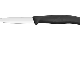 Набор из 3х кухонных ножей для овощей Victorinox Swiss Classic, нержавеющая сталь, рукоять пластик, черный