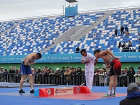 Стали известны победители соревнований по мас-рестлингу и борьбе корэш на Сабантуе