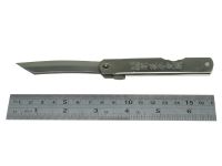 Нож складной Higonokami Reverse Tanto, сталь AoGami, рукоять нержавеющая сталь, серый