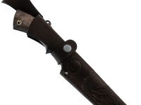 Нож Щука, сталь М390, мельхиор, рукоять из стабилизированной карельской березы