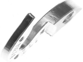 Держатель заднего переключателя "петух" Meta №132 фрезерованный (серебристый)