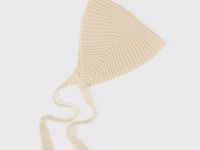 Вязаная косынка на завязках, Бежевый