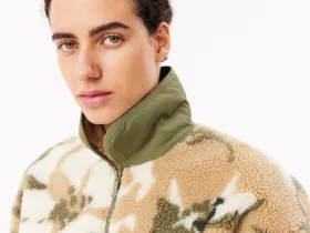 Женская флисовая толстовка Lacoste на молнии