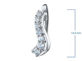 Серьги из белого золота с бриллиантами э4701сг07210007