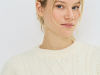 Джемпер с косами, Бежевый