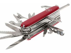 Нож перочинный Victorinox SwissChamp, сталь X55CrMo14, рукоять Cellidor®, красный