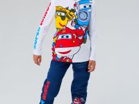 Брюки текстильные джинсовые утепленные флисом для мальчиков