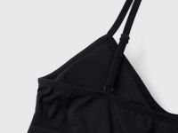 Базовый топ с вкладышами, Черный