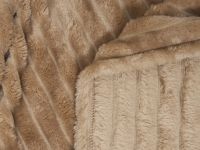 Плед Мягкая полоска/Soft strip, серо-бежевый