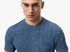 Мужская хлопковая футболка Lacoste стандартного кроя