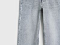 Прямые джинсы с высокой посадкой, Серый