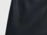 Мини-юбка из искусственной кожи для девочек, Черный