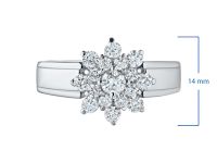 Кольцо из белого золота с бриллиантами э0901кц09160400