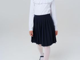 Фуфайка трикотажная для девочек (футболка с длинными рукавами)