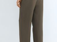 Брюки из вискозы с эластичным поясом, Коричневый