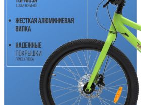 Подростковый велосипед Pifagor Q.E.D. 24, год 2025, цвет Зеленый