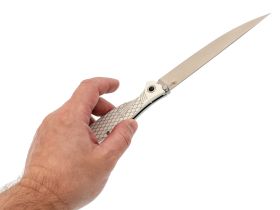 Складной нож Reptilian "Лаврак", сталь VG10, рукоять G10, белый