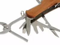 Складной многофункциональный нож Victorinox EvoWood S557, сталь X55CrMo14, рукоять ореховое дерево, коричневый